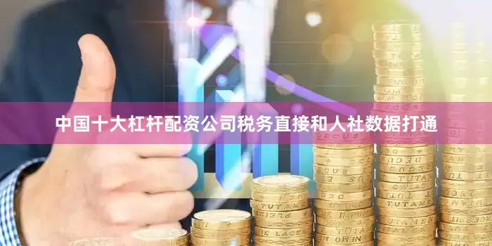 中国十大杠杆配资公司税务直接和人社数据打通